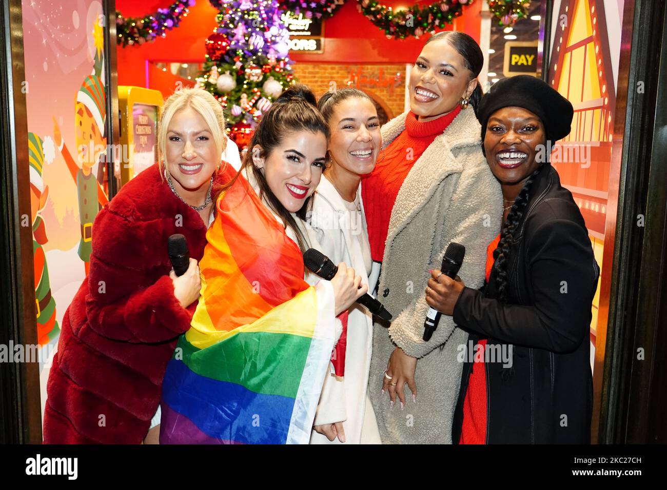 SVN during the unveiling of Hamleys Christmas windows in Regent Street