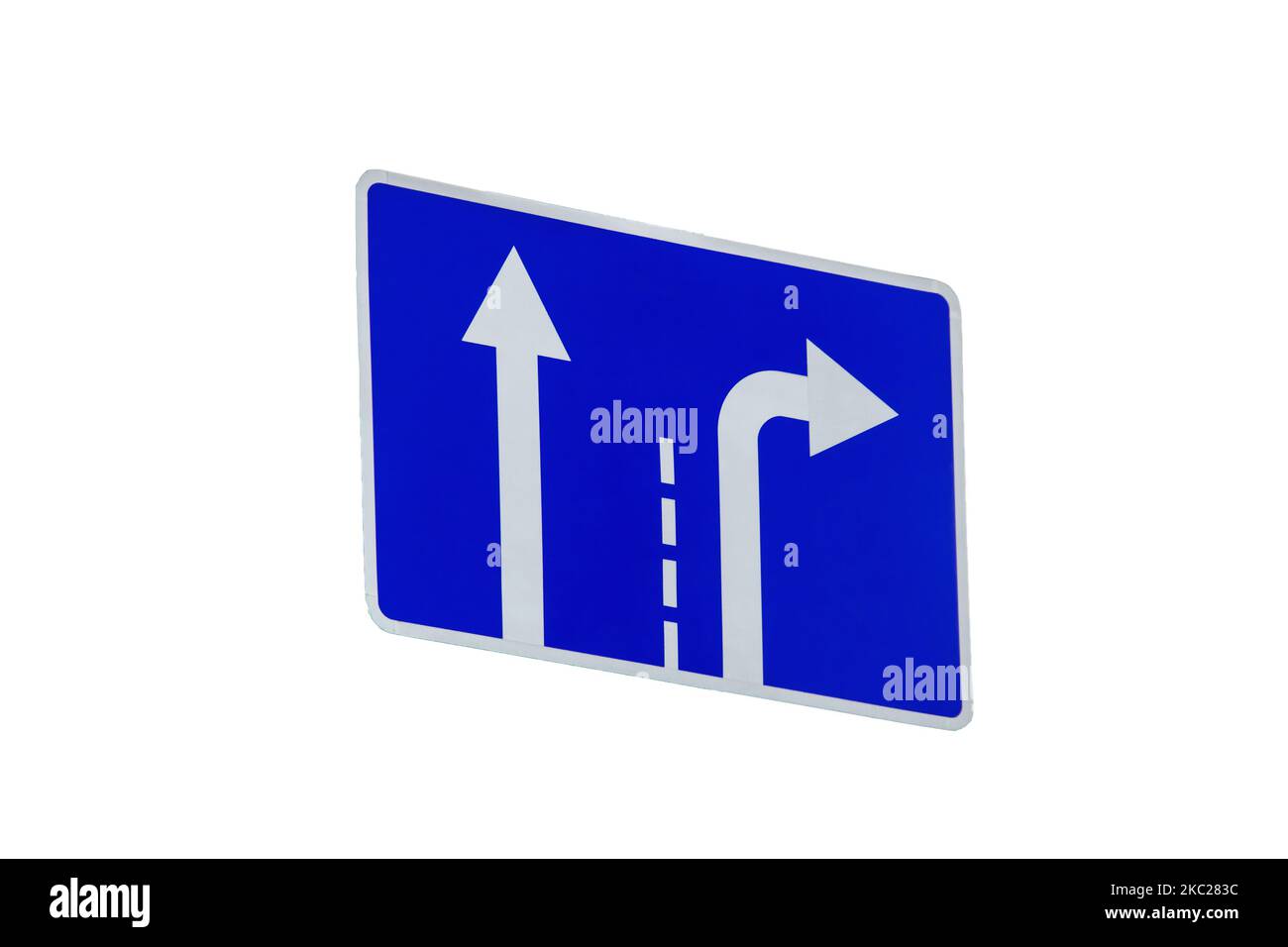 Road arrow sign isolated on white background close up Stock Photo - Alamy