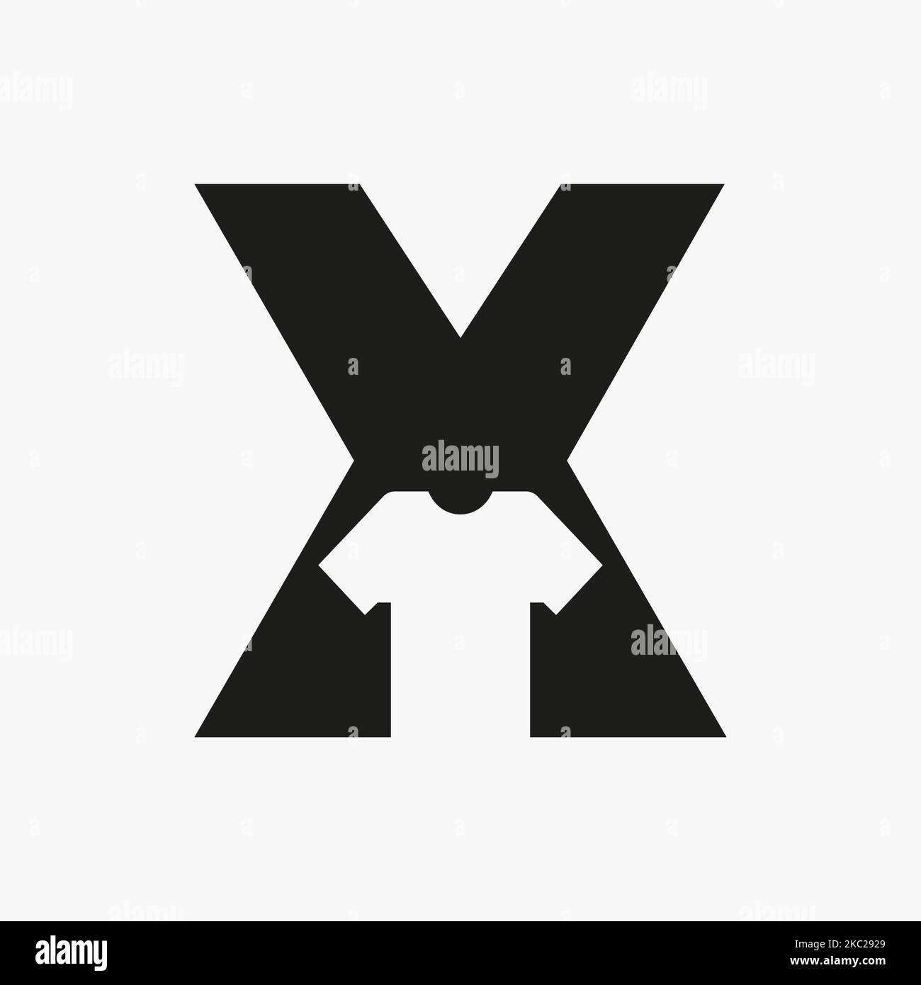 Letter X Logo Concept With T Shirt Vector Template For Garments And Cloth Fashion Sign Stock Vector
