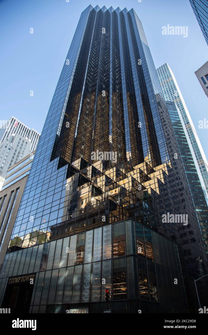 Trump Tower in New York city in the USA. The 58-floor skyscraper at ...