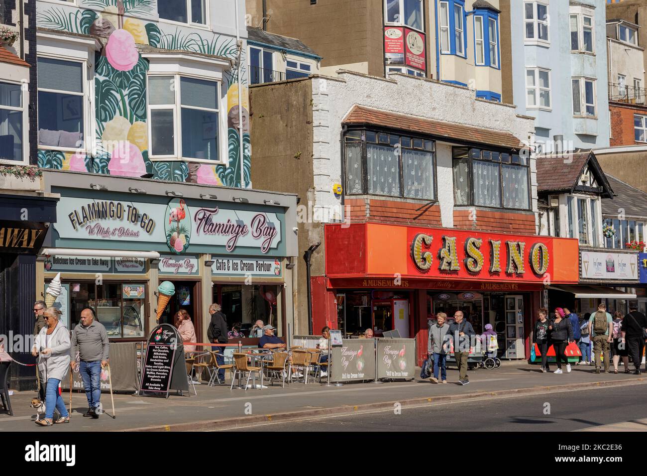 Cafe and Ice Cream Parlour Scarborough North Yorkshire England Stock Photo