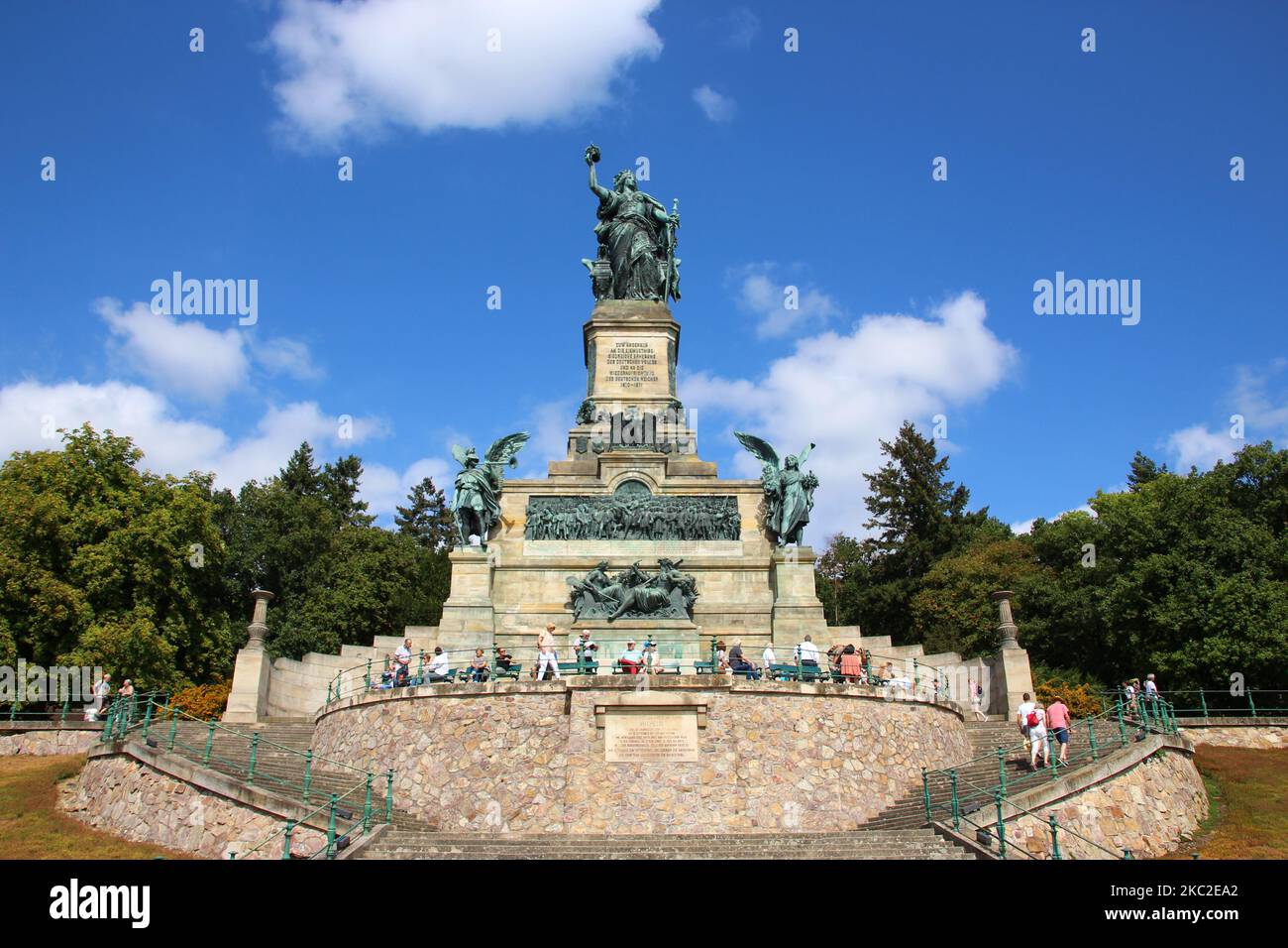 Niederwald monument (Niederwald Denkmal) in Ruedesheim on the Rhine, Germany  on a sunny day. Stock Photo