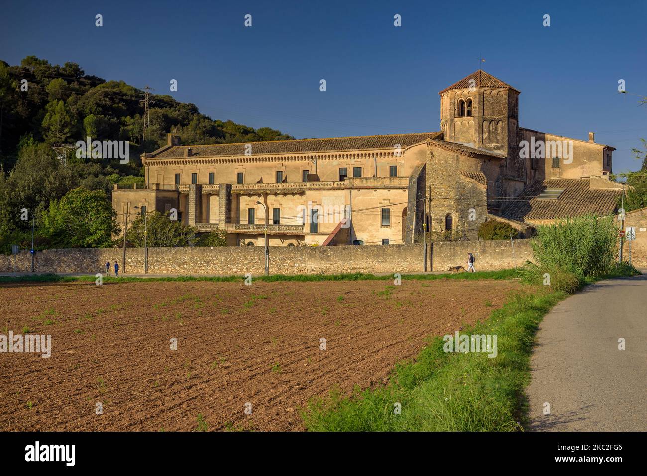 Sant Daniel Monastery in the Sant Daniel valley, near Girona (Catalonia, Spain) ESP: Monasterio de Sant Daniel en el valle de Sant Daniel, en Gerona Stock Photo