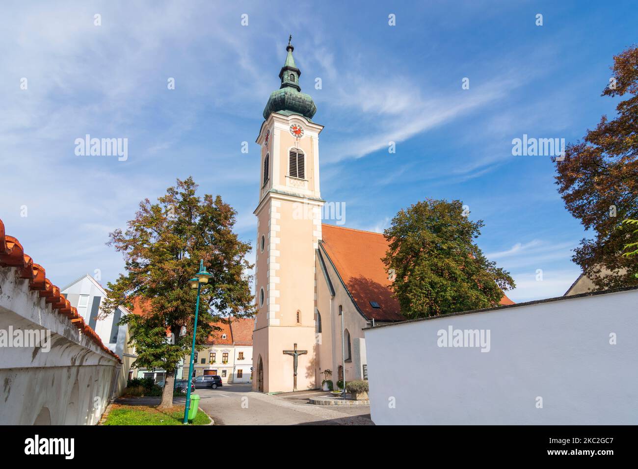 Traismauer: church Traismauer in Donau, Niederösterreich, Lower Austria, Austria Stock Photo