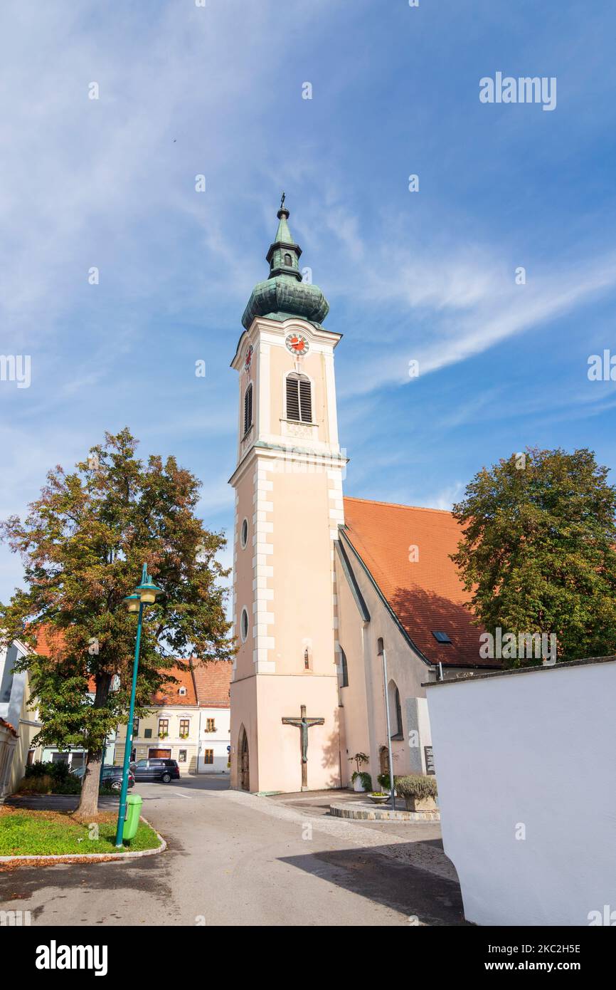 Traismauer: church Traismauer in Donau, Niederösterreich, Lower Austria, Austria Stock Photo