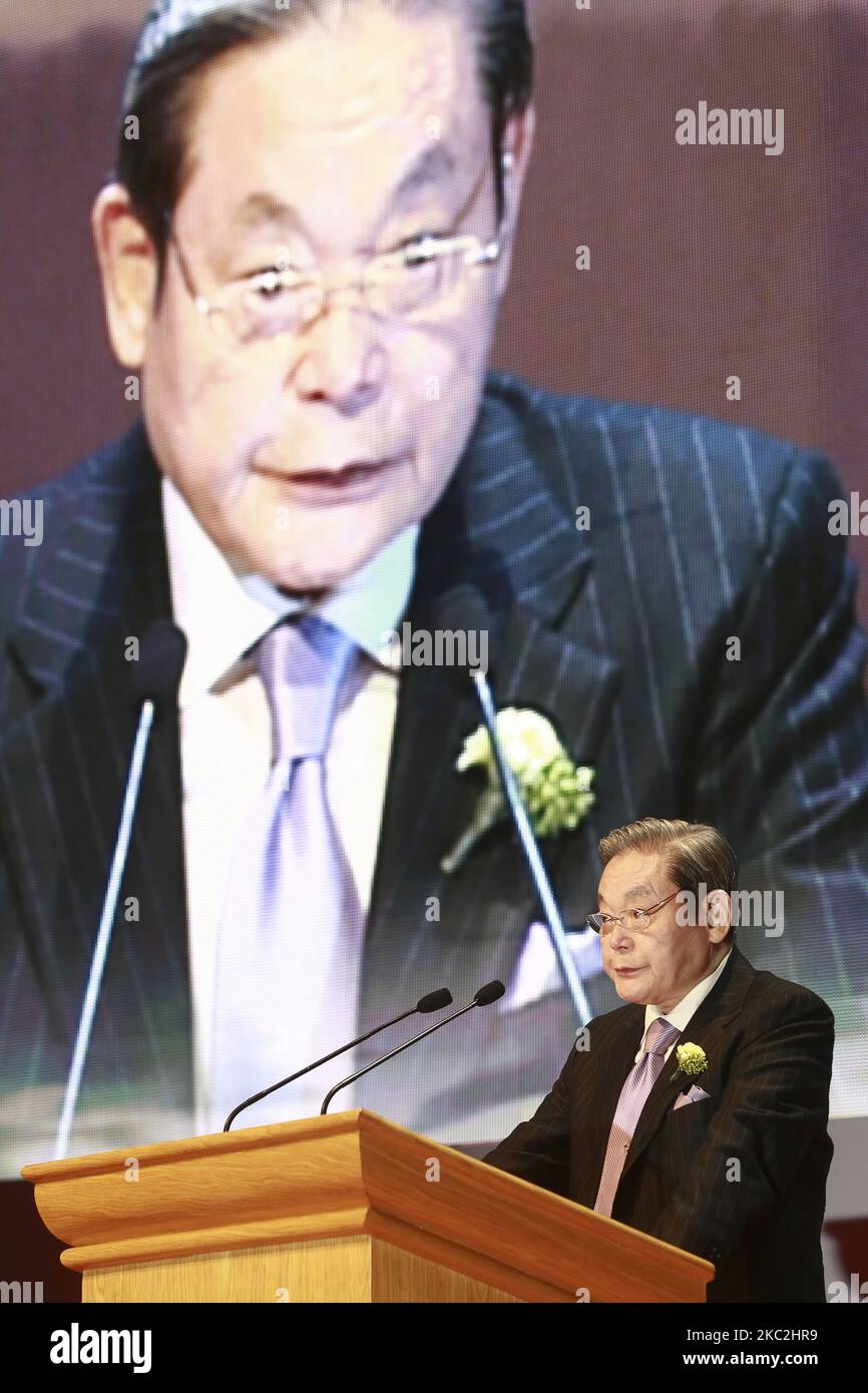 (FILE IMAGE) Lee Kun-Hee of Former Samsung Group Chairman.Lee Kun-Hee, dies at 78. . (Photo by Seung-il Ryu/NurPhoto) Stock Photo