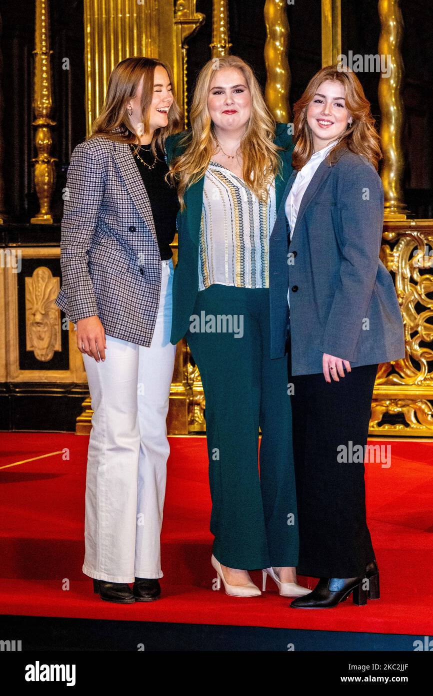 Princess Amalia, Princess Alexia and Princess Ariane of the Netherlands ...