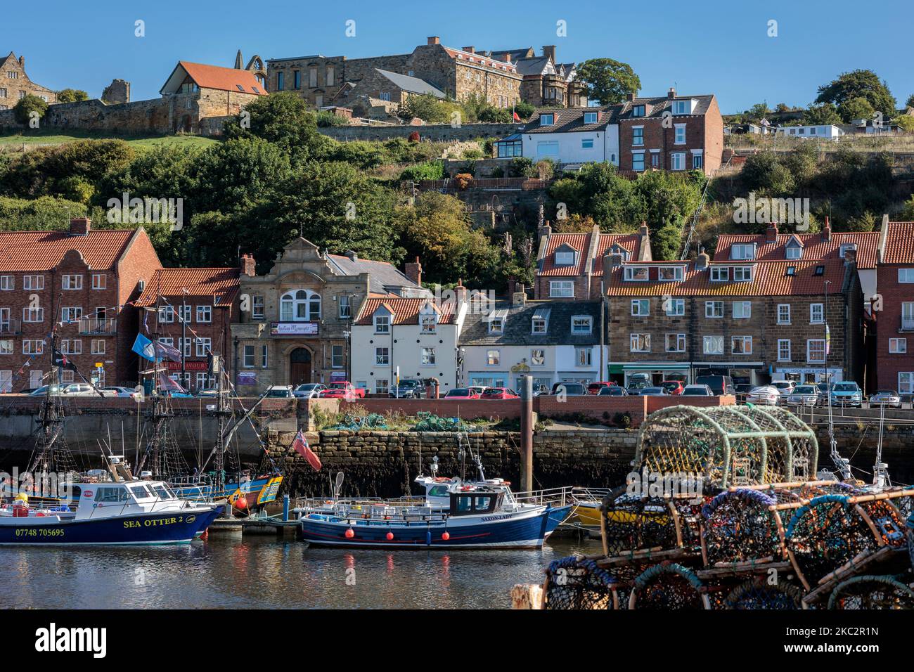 Fishing Boats on the River Esk Whitby North Yorkshire England Stock Photo