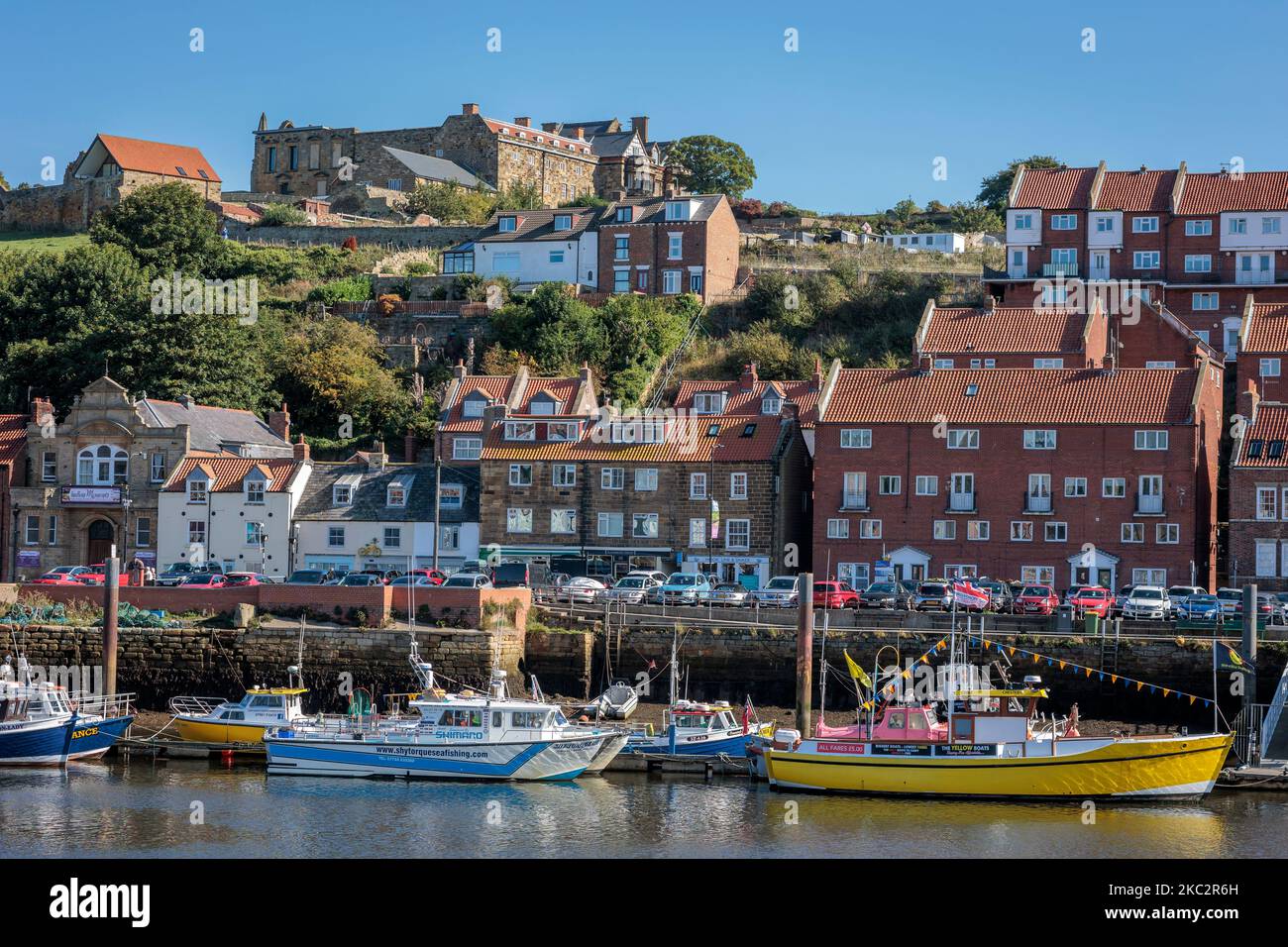 Fishing Boats on the River Esk Whitby North Yorkshire England Stock Photo