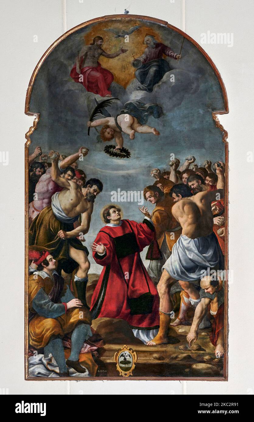 Lapidazione di S. Stefano - olio su tela - bottega di Alessandro Turchi ...
