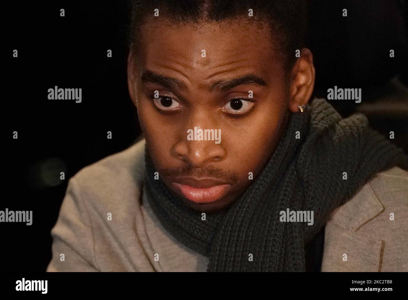 James Bascoe-Smith outside the Old Bailey, London, after Leon Rashid, 20, and Taiquane Lewis, 19, were each handed life sentences with minimum terms of 14 years and 13 years respectively for conspiracy to murder. Bascoe-Smith, then aged 16, was left in a wheelchair after he was knocked off a bicycle and repeatedly knifed by masked men in Brixton, south London, last February 23. Picture date: Friday November 4, 2022. Stock Photo