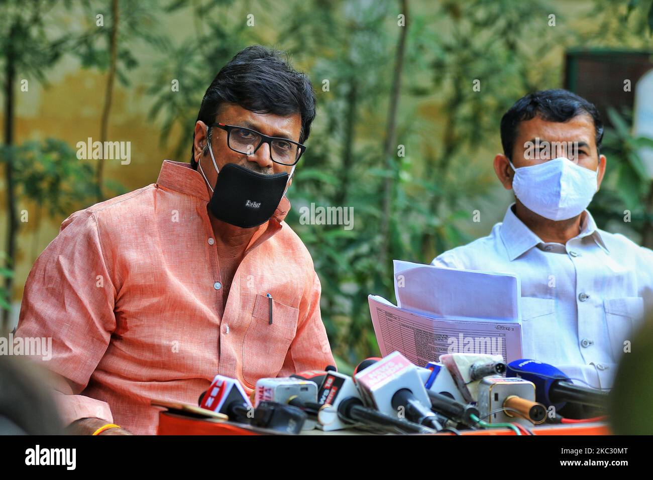 BJP Senior Leader Rajendra Rathore addressing the press conference ...