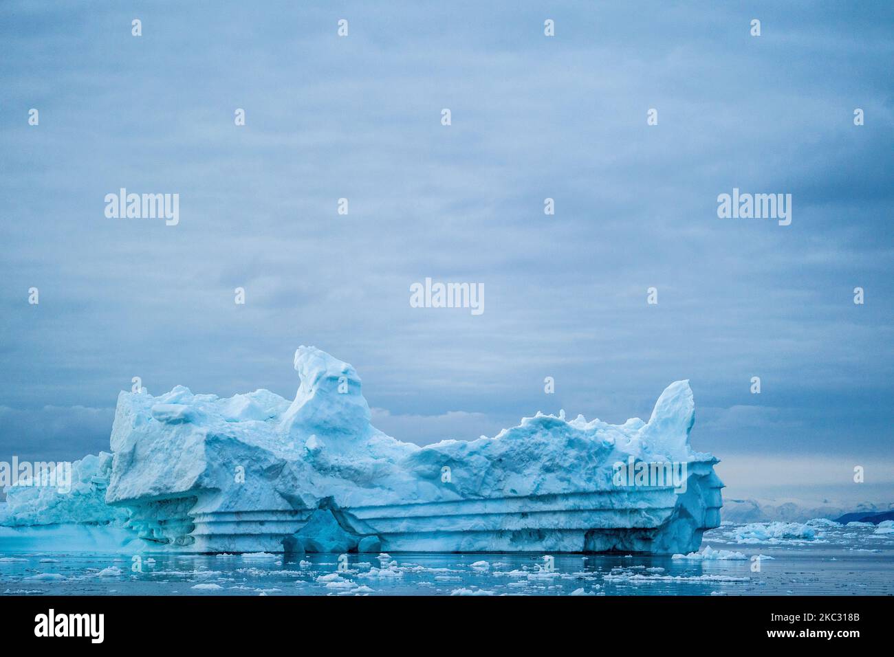 Icebergs near Ilulissat, Greenland. Climate change is having a profound ...