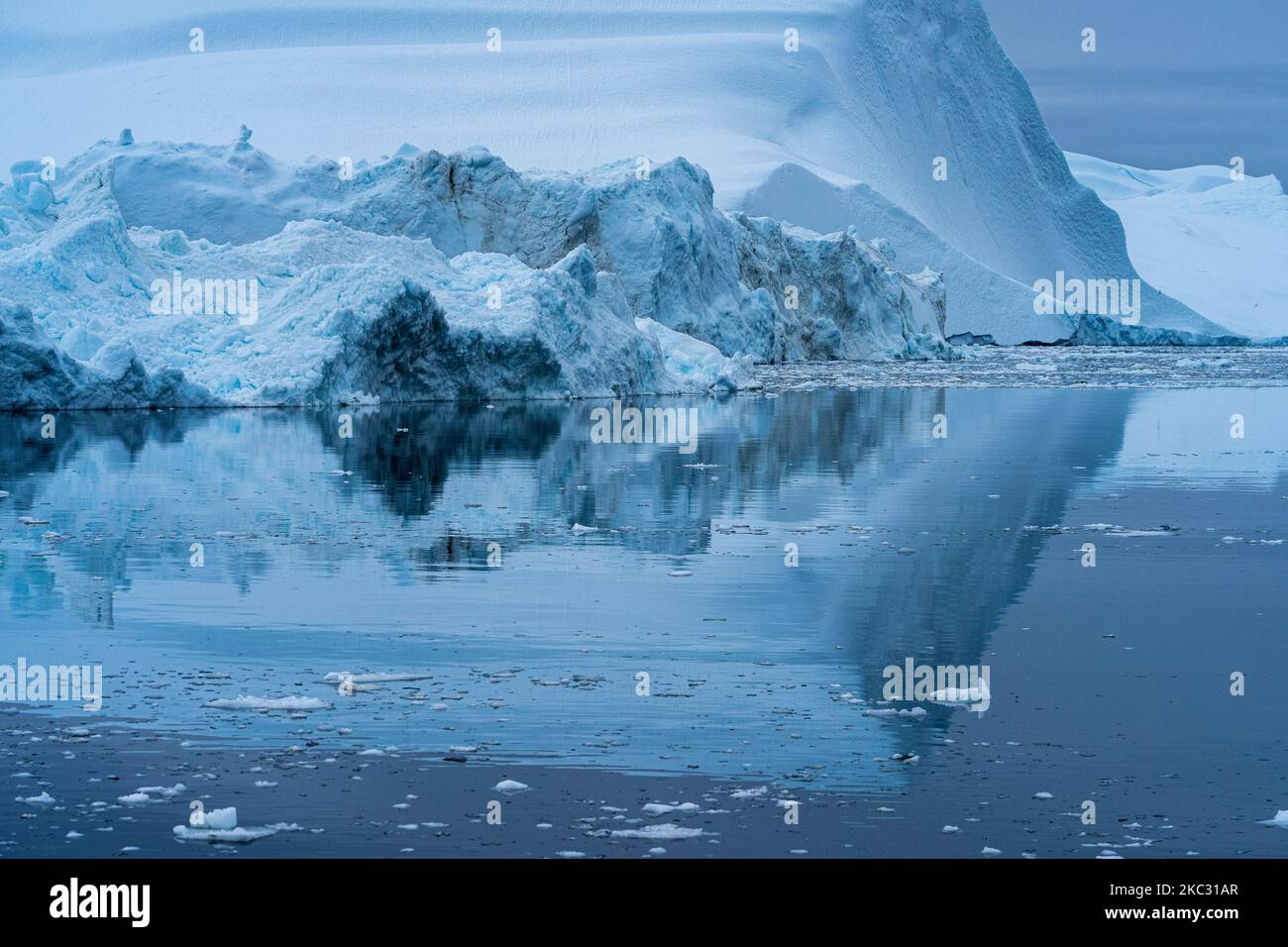 Icebergs near Ilulissat, Greenland. Climate change is having a profound ...
