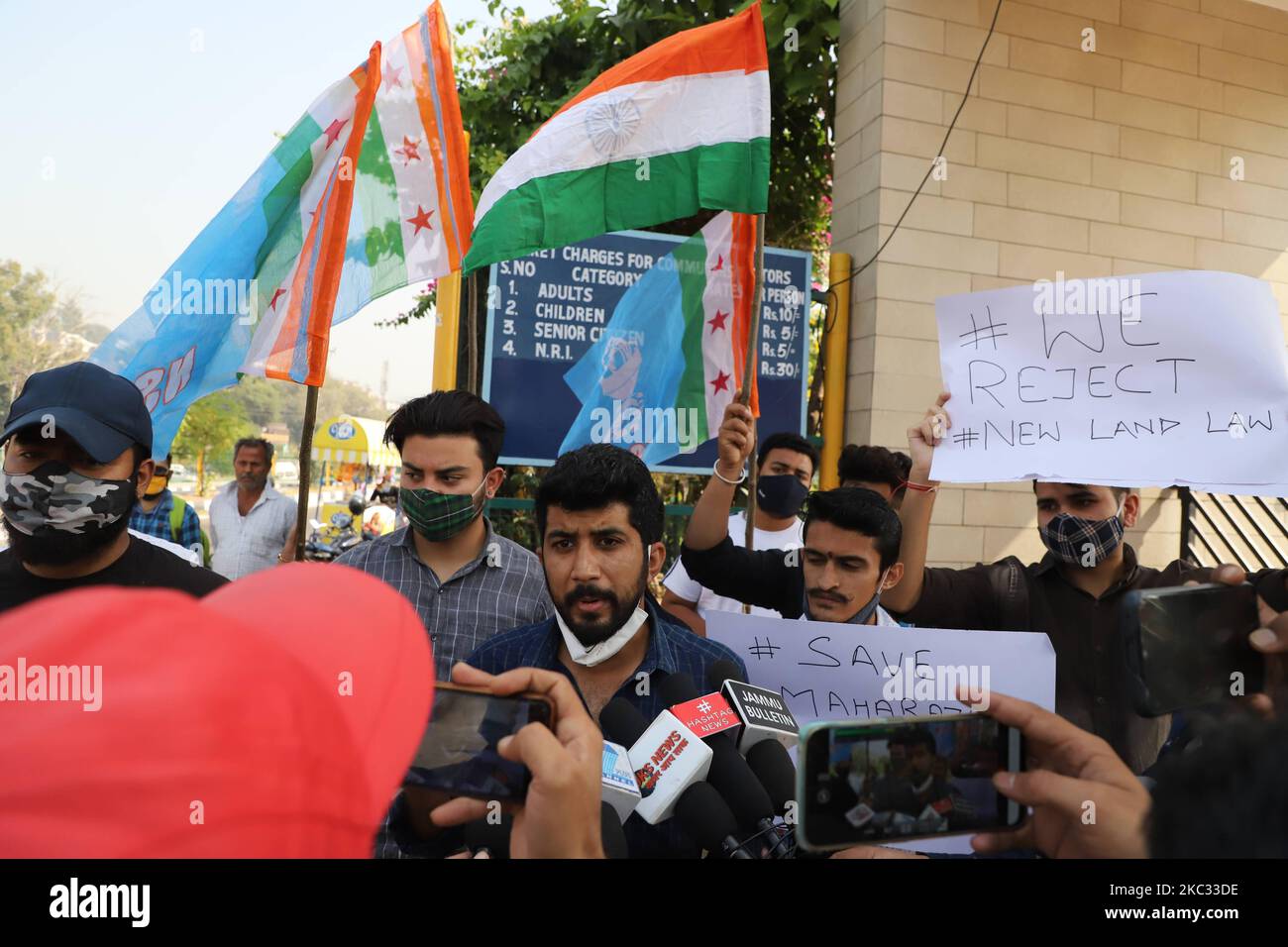 Outrage continues in Jammu city against the Newly enforced Land law for ...