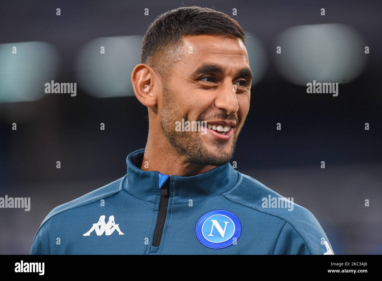 Faouzi Ghoulam of SSC Napoli during the Serie A match between SSC Napoli and US Sassuolo at Stadio San Paolo Naples Italy on 1 November 2020. (Photo by Franco Romano/NurPhoto) Stock Photo