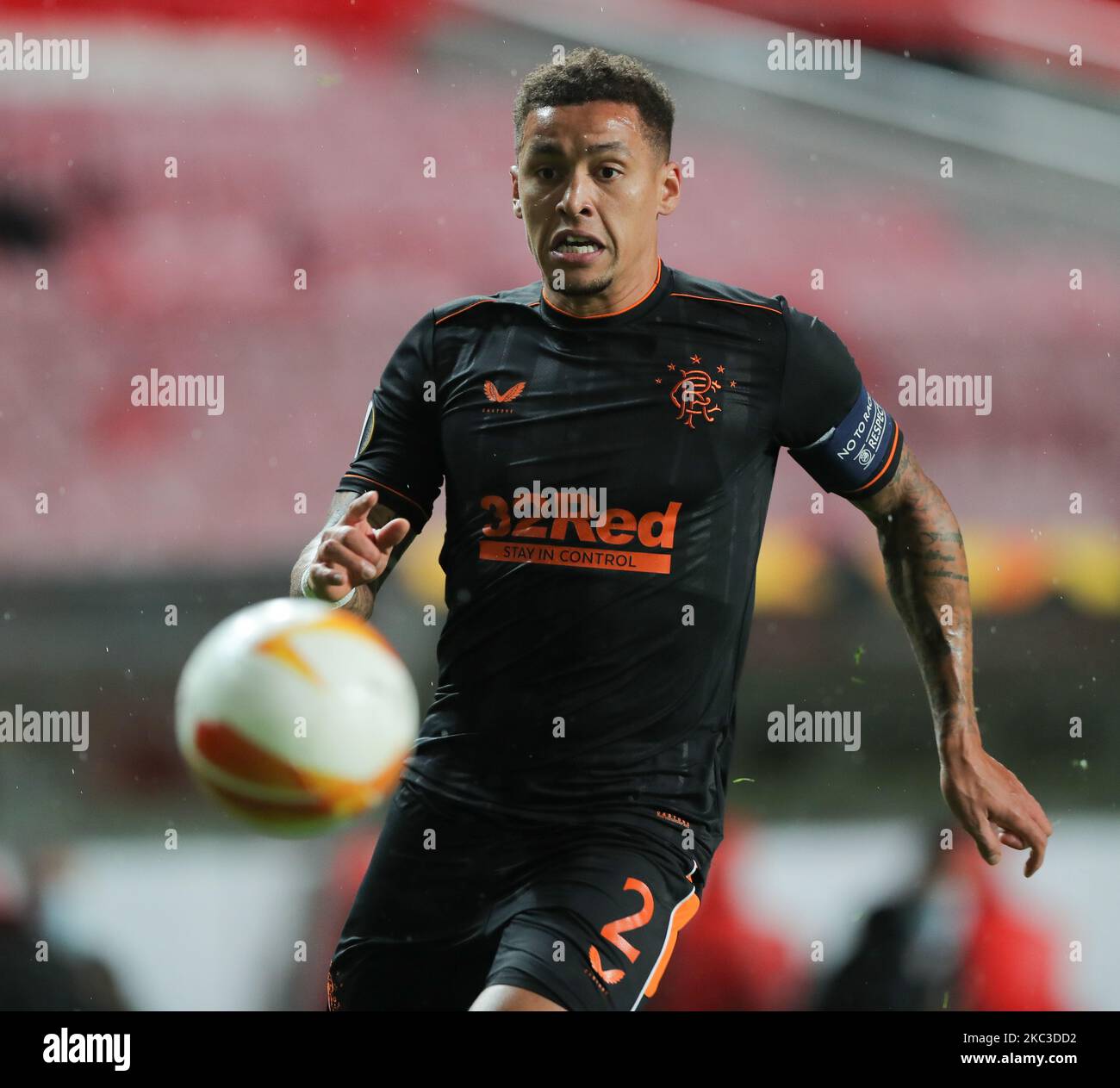 James Tavarnier of Rangers FC in action during the UEFA Europa League Group D stage match between SL Benfica and Rangers FC at Estadio da Luz on November 5, 2020 in Lisbon, Portugal. (Photo by Paulo Nascimento/NurPhoto) Stock Photo