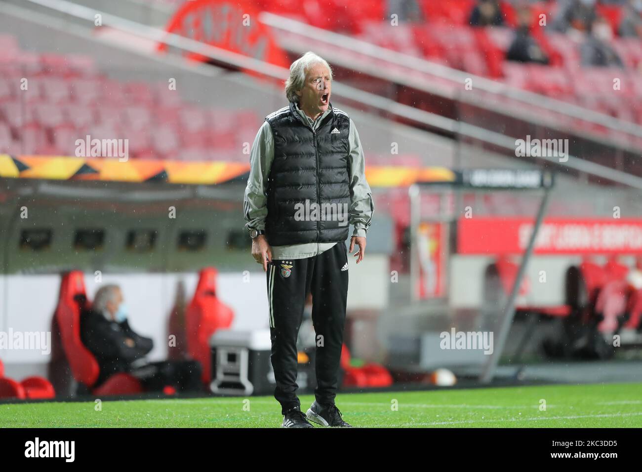 Jorge Jesus of SL Benfica during the UEFA Europa League Group D stage match between SL Benfica and Rangers FC at Estadio da Luz on November 5, 2020 in Lisbon, Portugal. (Photo by Paulo Nascimento/NurPhoto) Stock Photo