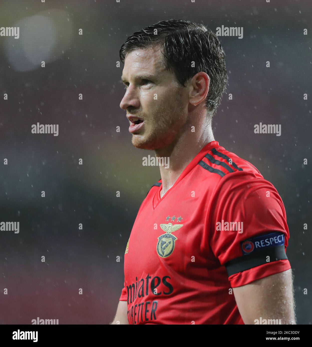 Jan Vertonghen of SL Benfica in action during the UEFA Europa League Group D stage match between SL Benfica and Rangers FC at Estadio da Luz on November 5, 2020 in Lisbon, Portugal. (Photo by Paulo Nascimento/NurPhoto) Stock Photo