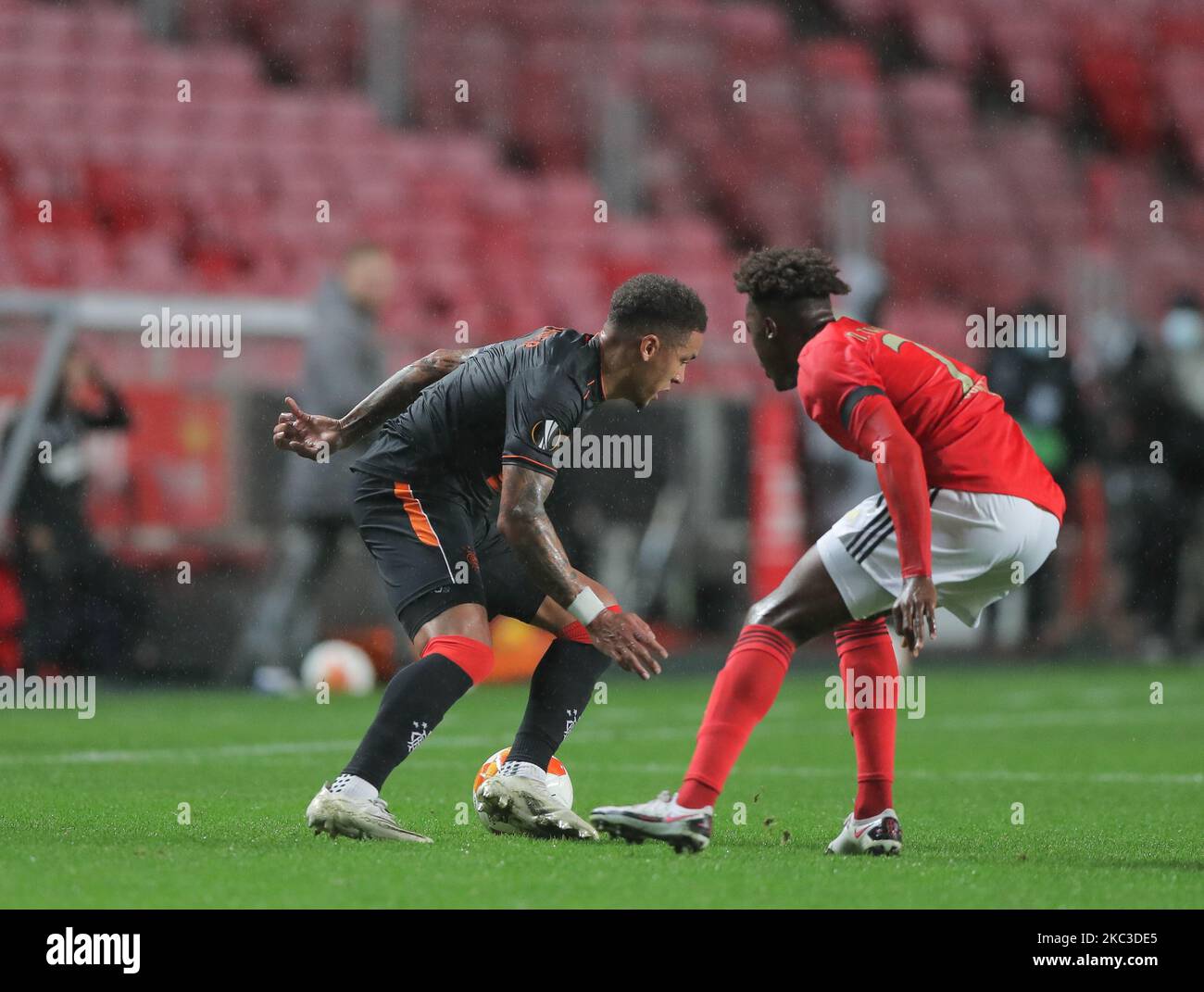 James Tavarnier of Rangers FC in action during the UEFA Europa League Group D stage match between SL Benfica and Rangers FC at Estadio da Luz on November 5, 2020 in Lisbon, Portugal. (Photo by Paulo Nascimento/NurPhoto) Stock Photo