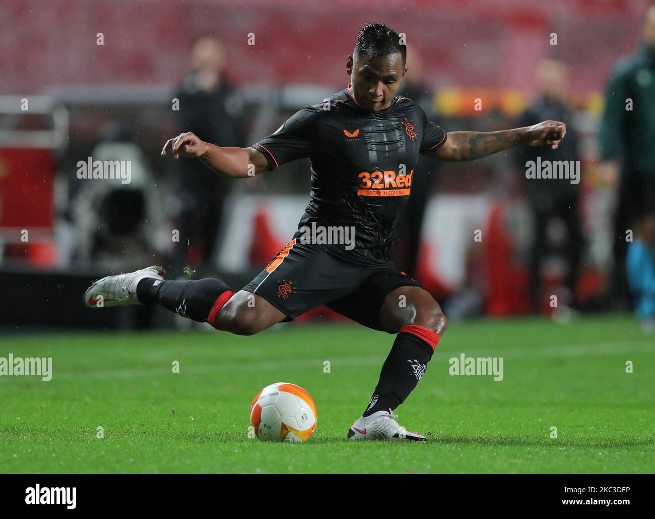Alfredo Morelos of Rangers FC in action during the UEFA Europa League Group D stage match between SL Benfica and Rangers FC at Estadio da Luz on November 5, 2020 in Lisbon, Portugal. (Photo by Paulo Nascimento/NurPhoto) Stock Photo