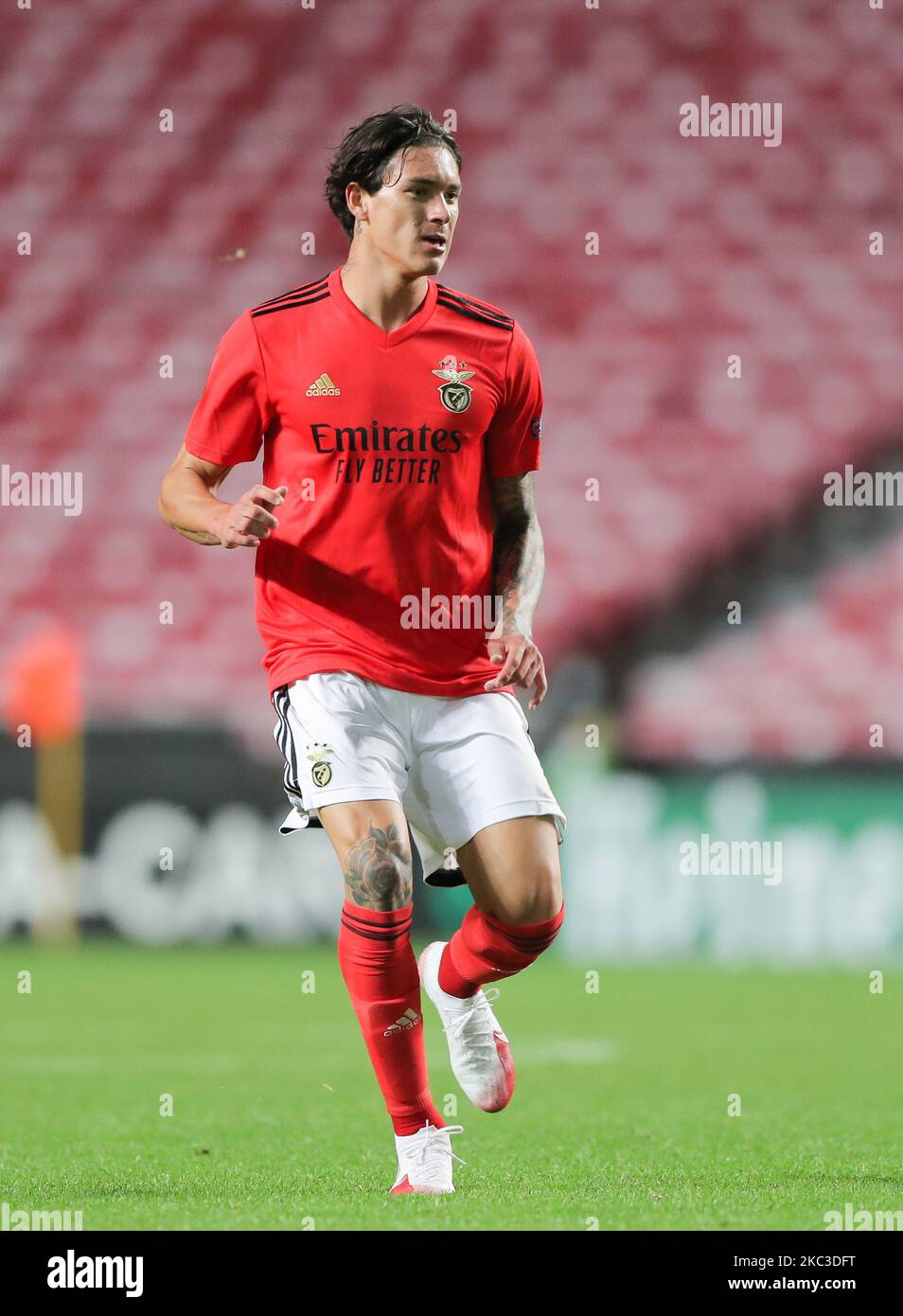 LISBON, PORTUGAL - NOVEMBER 5:Darwin Nunez Luis of SL Benfica in action during the UEFA Europa League Group D stage match between SL Benfica and Rangers FC at Estadio da Luz on November 5, 2020 in Lisbon, Portugal. (Photo by Paulo Nascimento/NurPhoto) Stock Photo