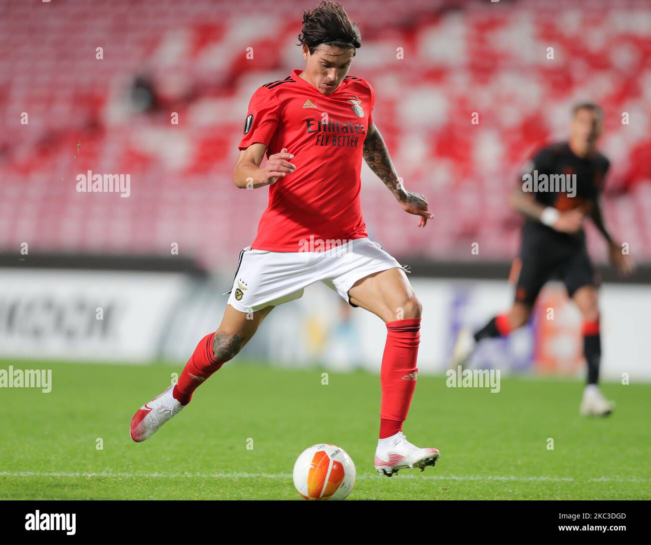 Darwin Nunez Luis of SL Benfica in action during the UEFA Europa League Group D stage match between SL Benfica and Rangers FC at Estadio da Luz on November 5, 2020 in Lisbon, Portugal. (Photo by Paulo Nascimento/NurPhoto) Stock Photo