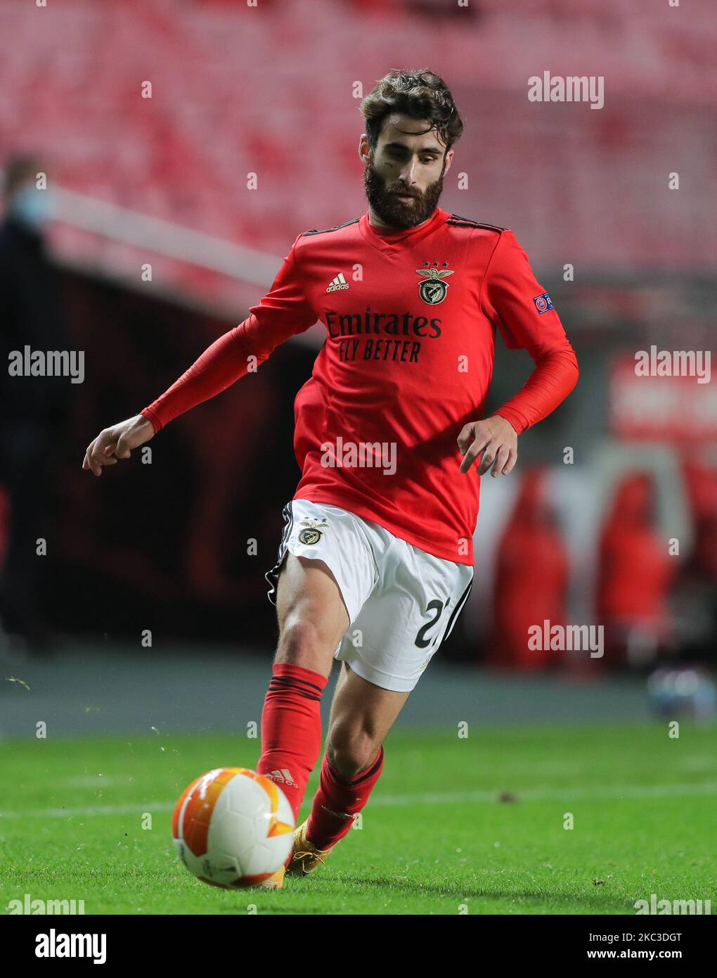 Rafa Silva of SL Benfica in action during the UEFA Europa League Group D stage match between SL Benfica and Rangers FC at Estadio da Luz on November 5, 2020 in Lisbon, Portugal. (Photo by Paulo Nascimento/NurPhoto) Stock Photo
