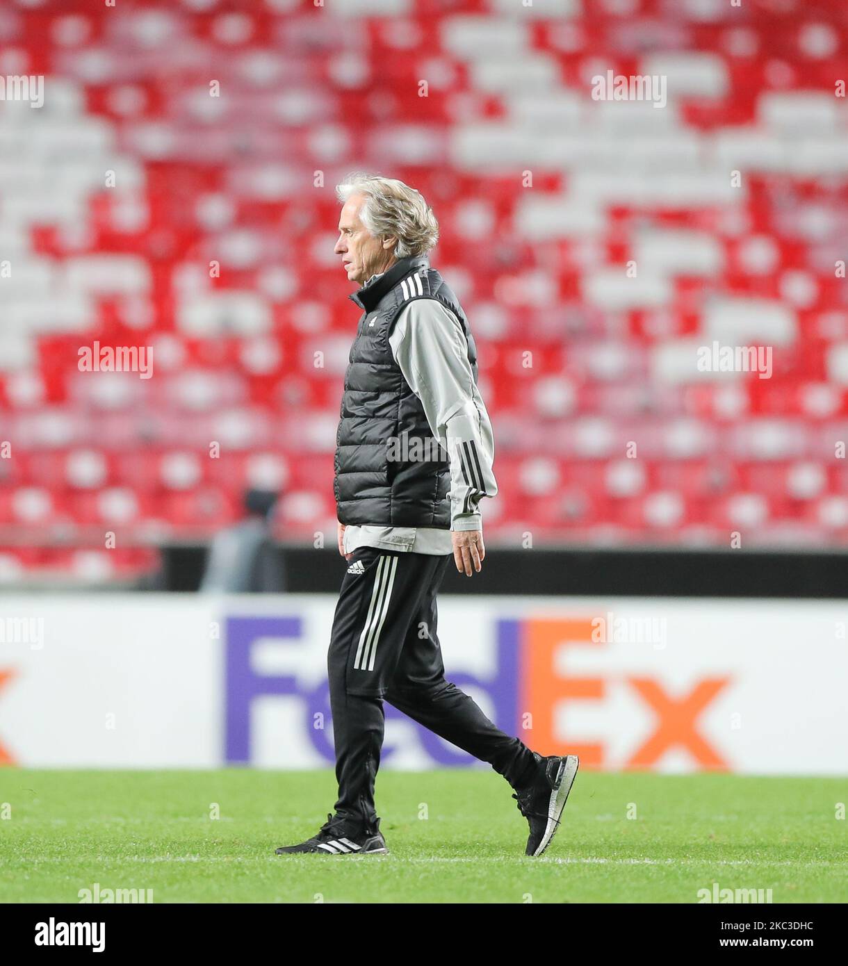 Jorge Jesus of SL Benfica during the UEFA Europa League Group D stage match between SL Benfica and Rangers FC at Estadio da Luz on November 5, 2020 in Lisbon, Portugal. (Photo by Paulo Nascimento/NurPhoto) Stock Photo