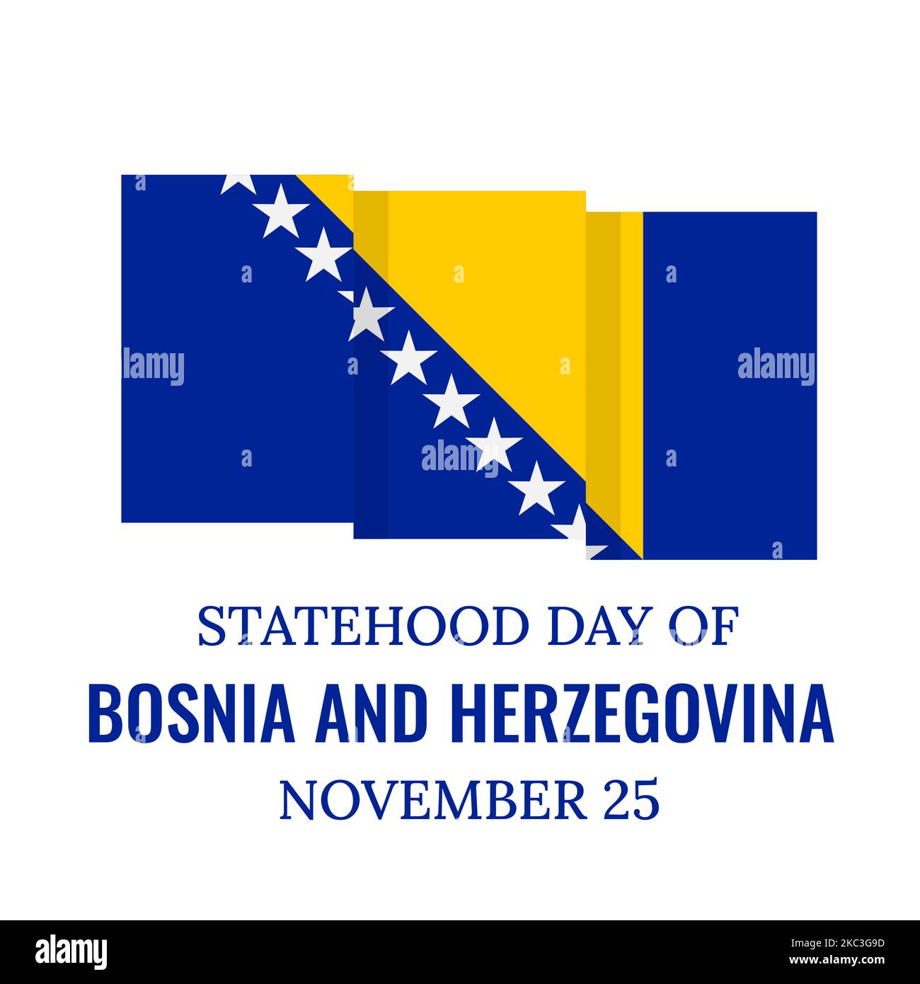 Bosnia and Herzegovina Statehood Day typography poster. National