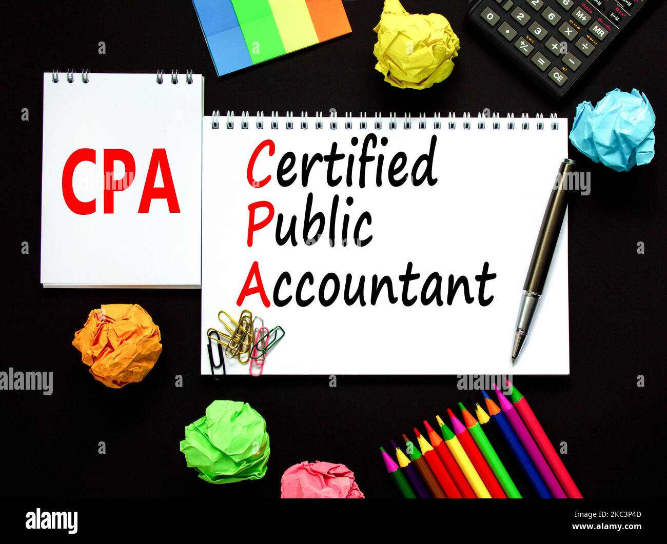 CPA certified public accountant symbol. Concept words CPA certified