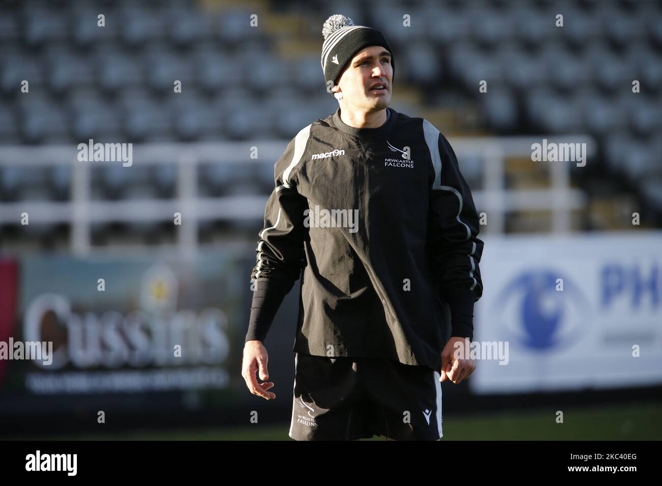 Toby Flood of Newcastle Falcons during the Pre season Friendly match between Newcastle Falcons and Ealing Trailfinders at Kingston Park, Newcastle on Friday 13th November 2020. (Photo by Chris Lishman/MI News/NurPhoto) Stock Photo