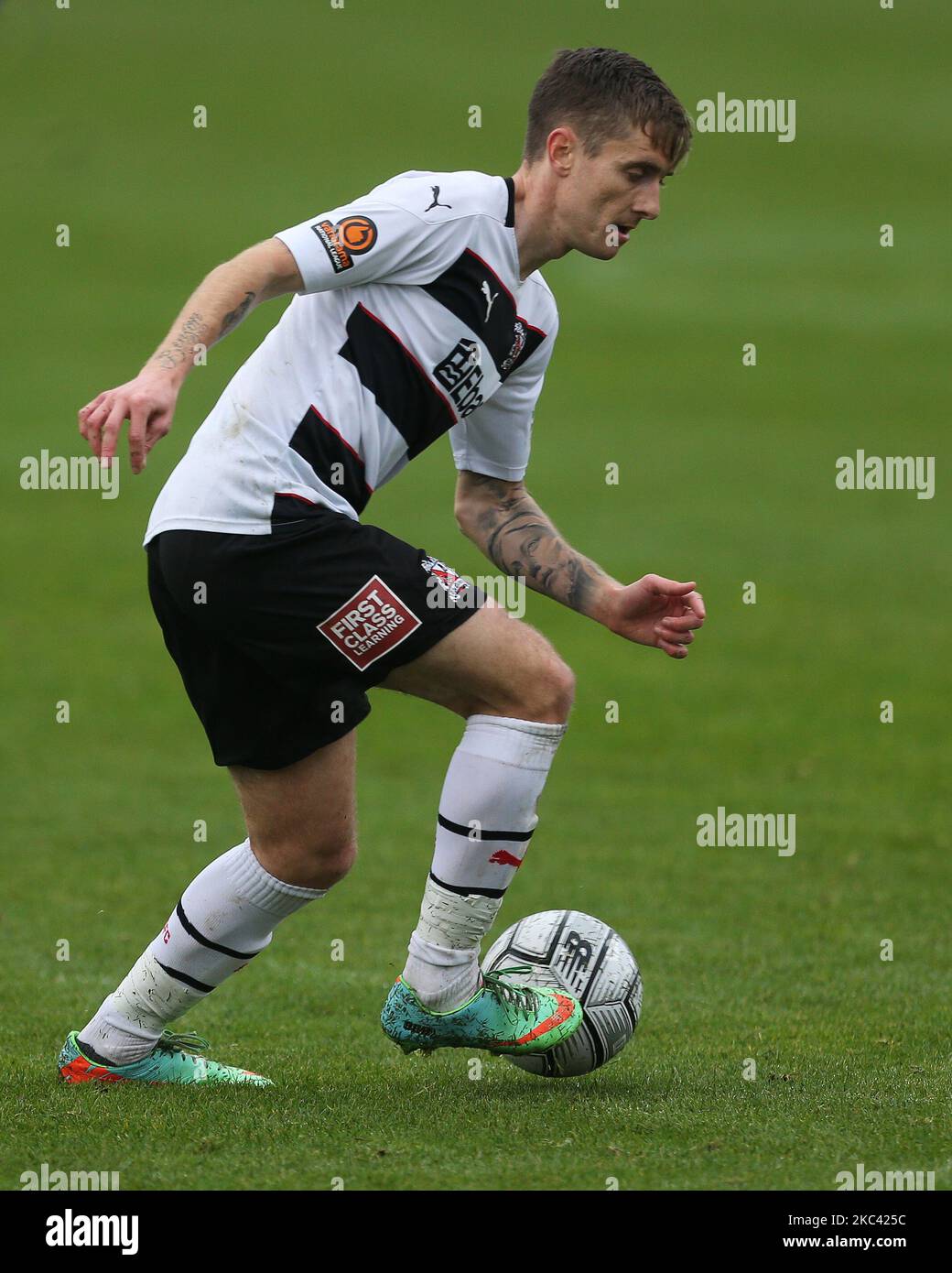 during the Vanarama National League North match between Darlington and AFC Telford United at Blackwell Meadows, Darlington on Saturday 14th November 2020. (Photo by Mark Fletcher/MI News/NurPhoto) Stock Photo