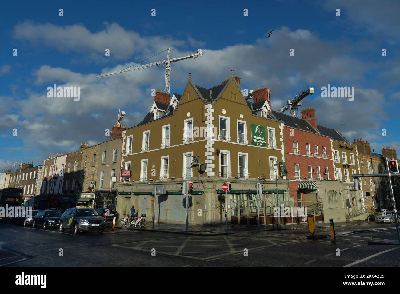 A view of a closed The Portobello Pub in Dublin. On Saturday, November