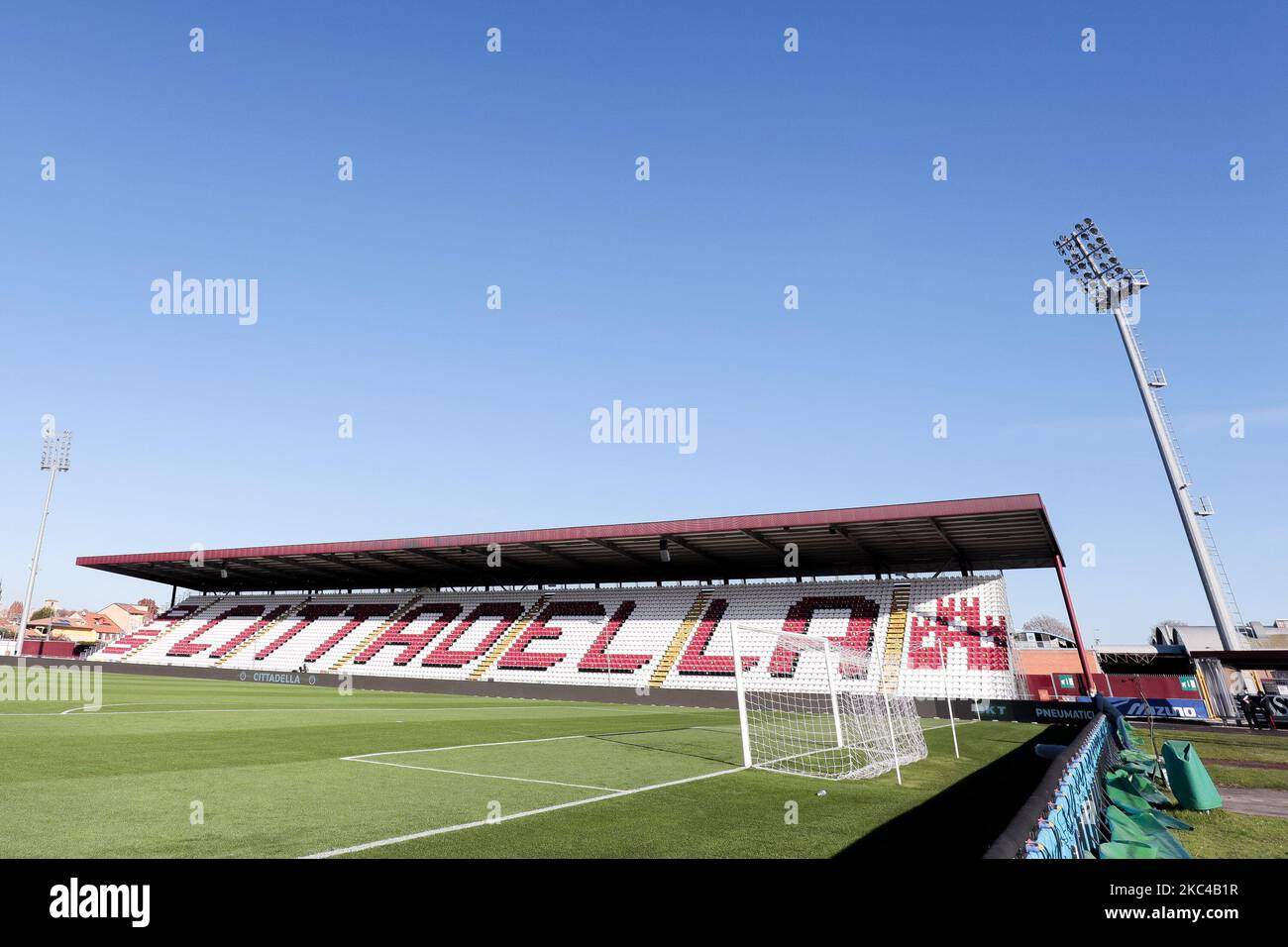 Empty Stadium during the Serie BKT match between Cittadella and Empoli at Stadio Pier Cesare Tombolato on November 21, 2020 in Cittadella, Italy. (Photo by Emmanuele Ciancaglini/NurPhoto) Stock Photo