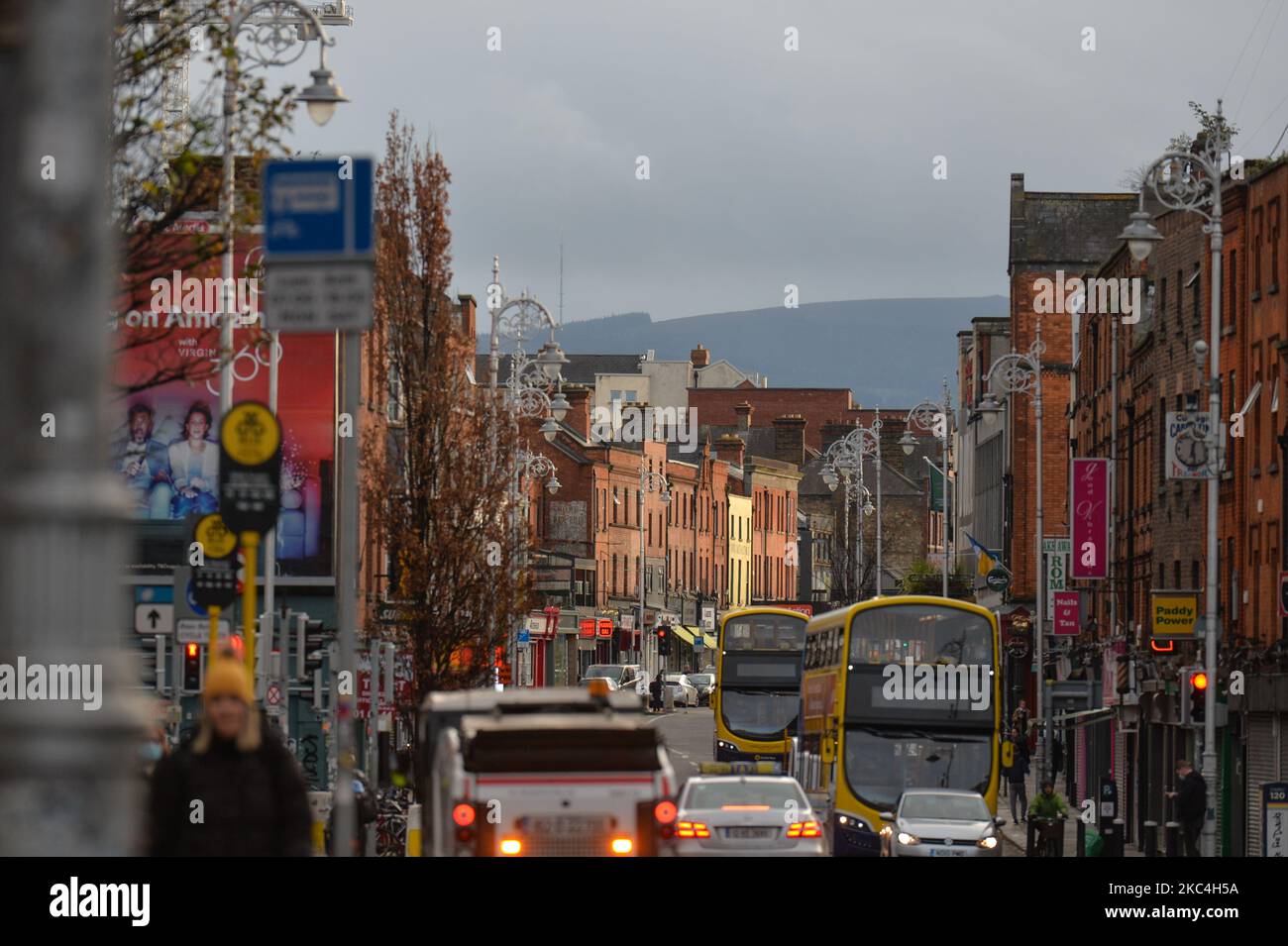 A view of a busy street in Dublin's city centre. On Monday, November 23