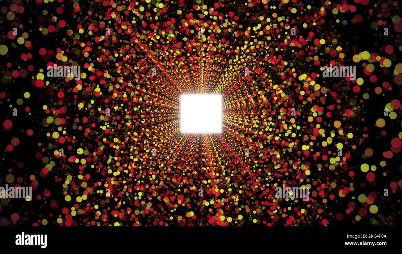 Particles tunnel. Computer generated 3d render Stock Photo - Alamy