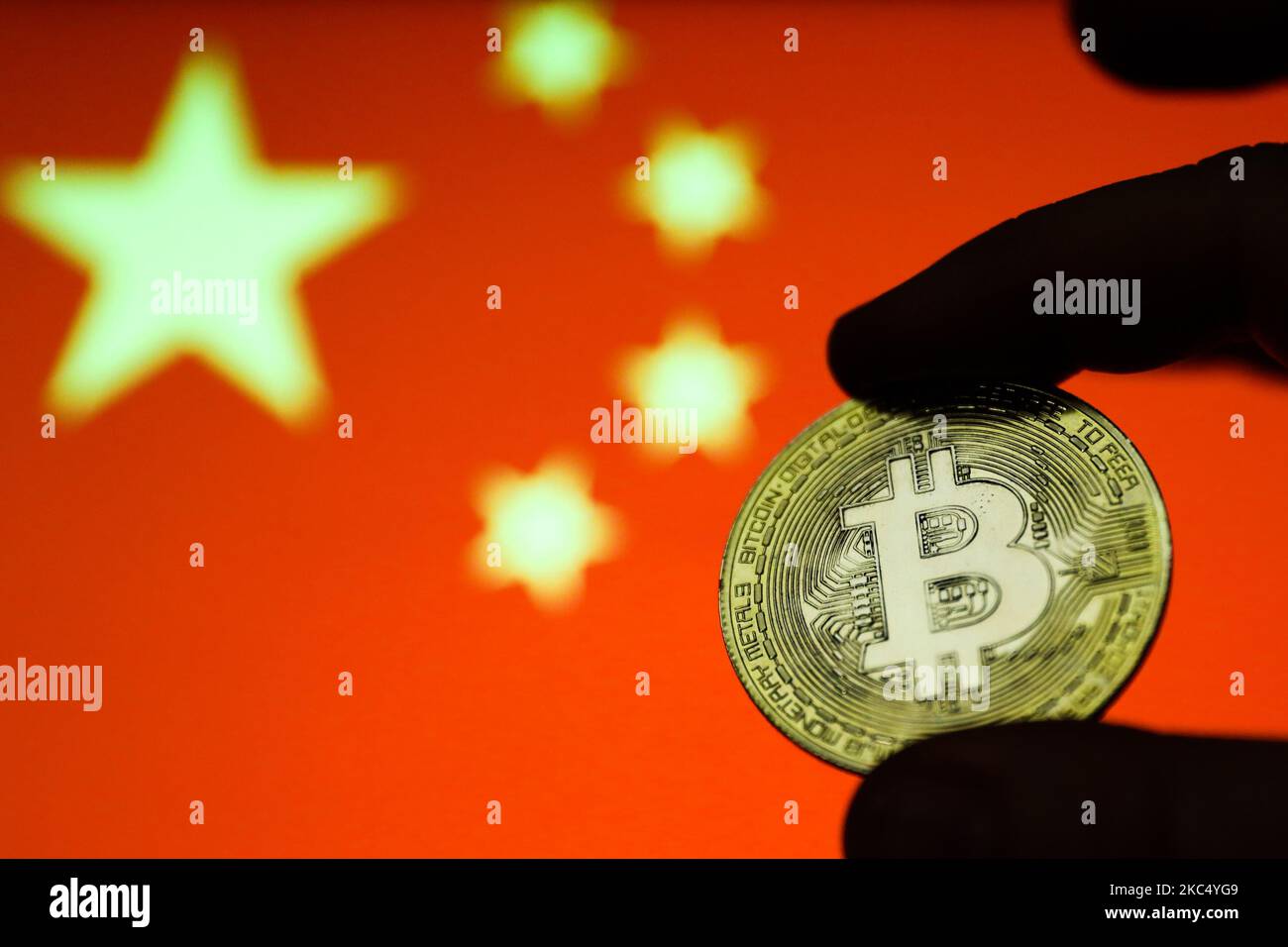 Chinese flag bitcoin hi-res stock photography and images - Alamy