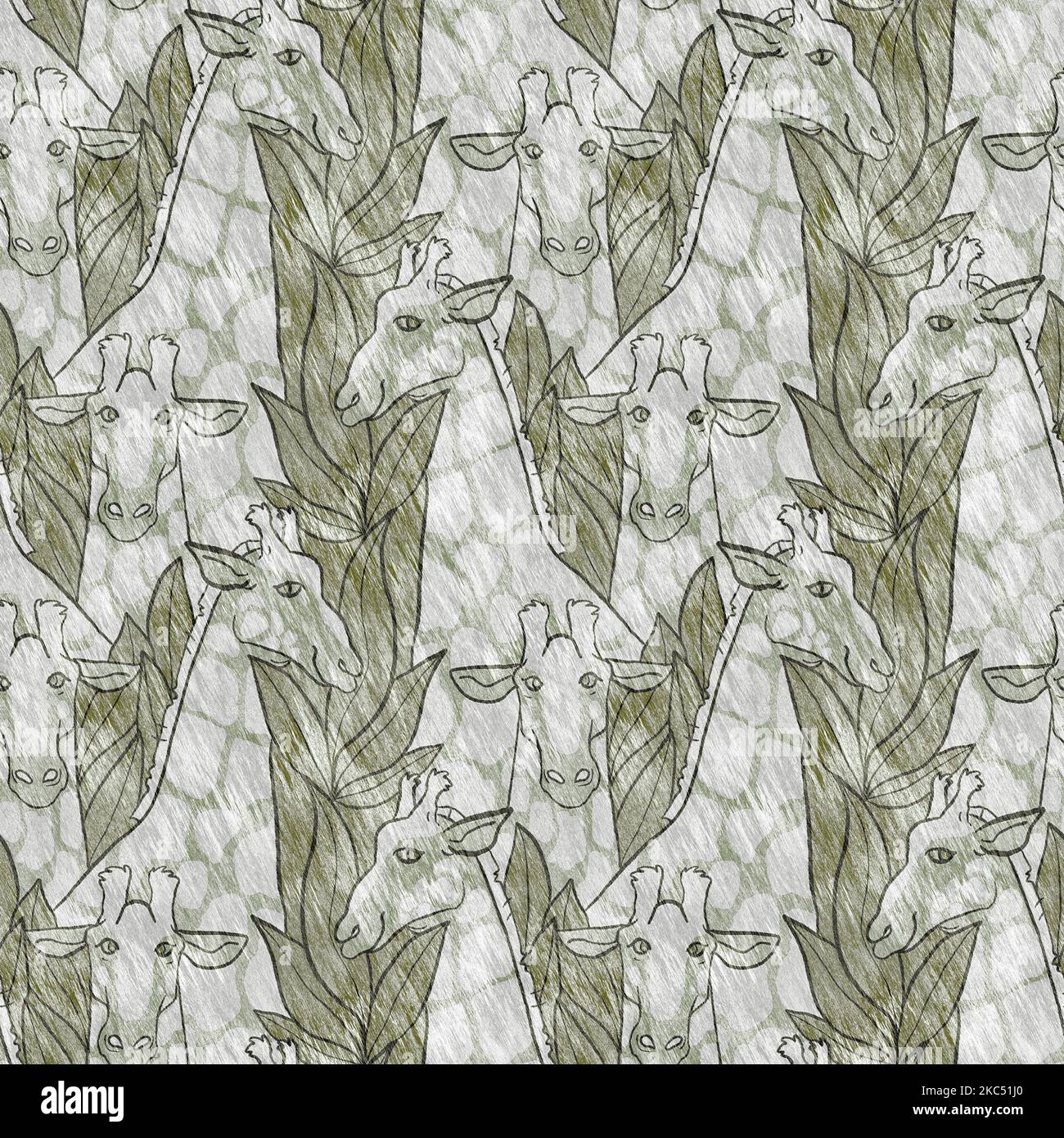 Cute safari wild giraffe animal pattern for babies room decor. Seamless ...