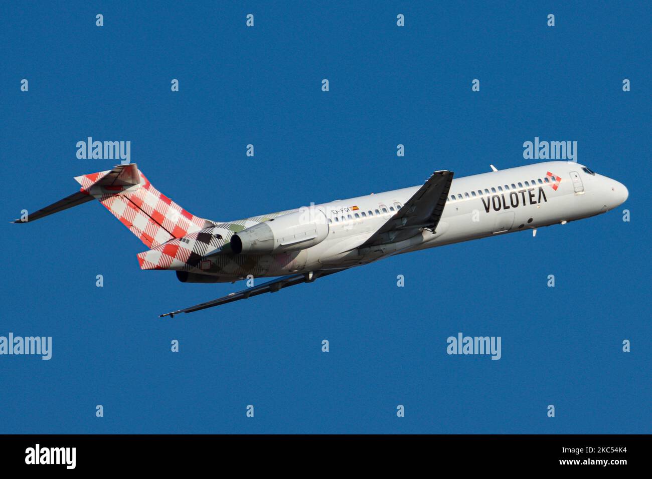 Volotea Airlines Boeing 717 aircraft taking off as seen departing from ...