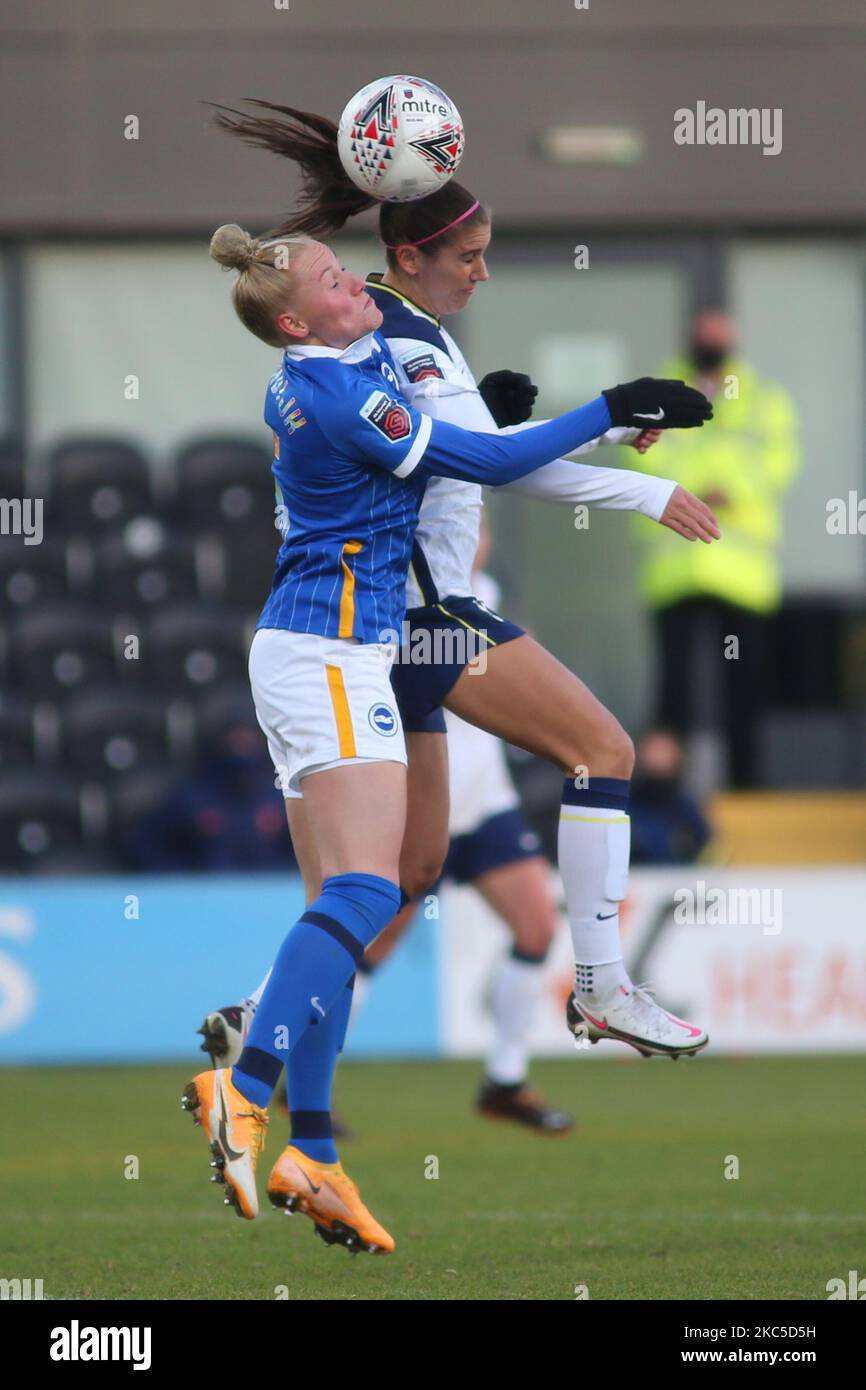 Alex Morgan (Tottenham Hotspur) controls the ball during the 2020-21 FA ...