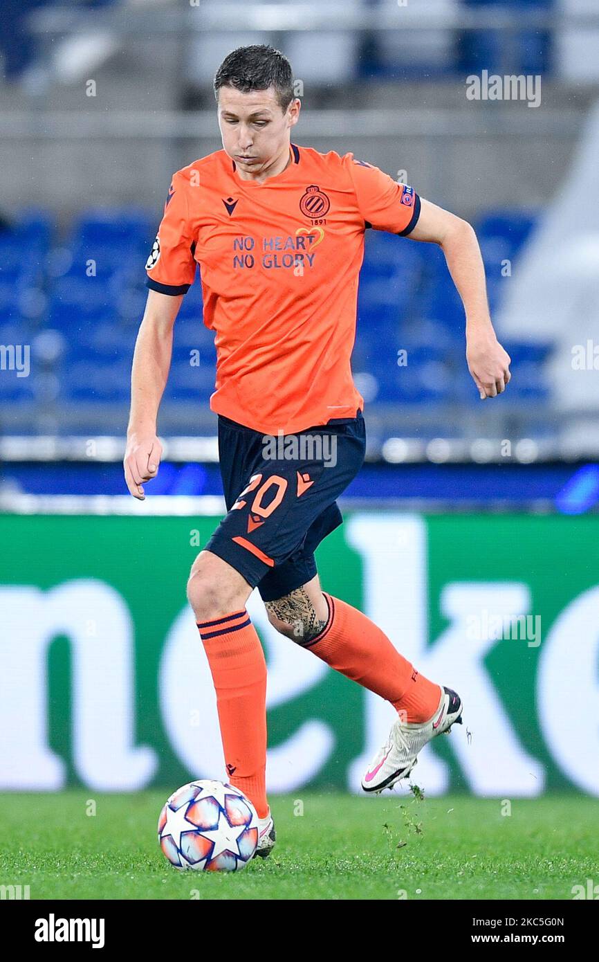 Hans Vanaken of Club Brugge during the UEFA Champions League Group F stage match between SS Lazio and Club Brugge at Stadio Olimpico, Rome, Italy on 8 December 2020. (Photo by Giuseppe Maffia/NurPhoto) Stock Photo