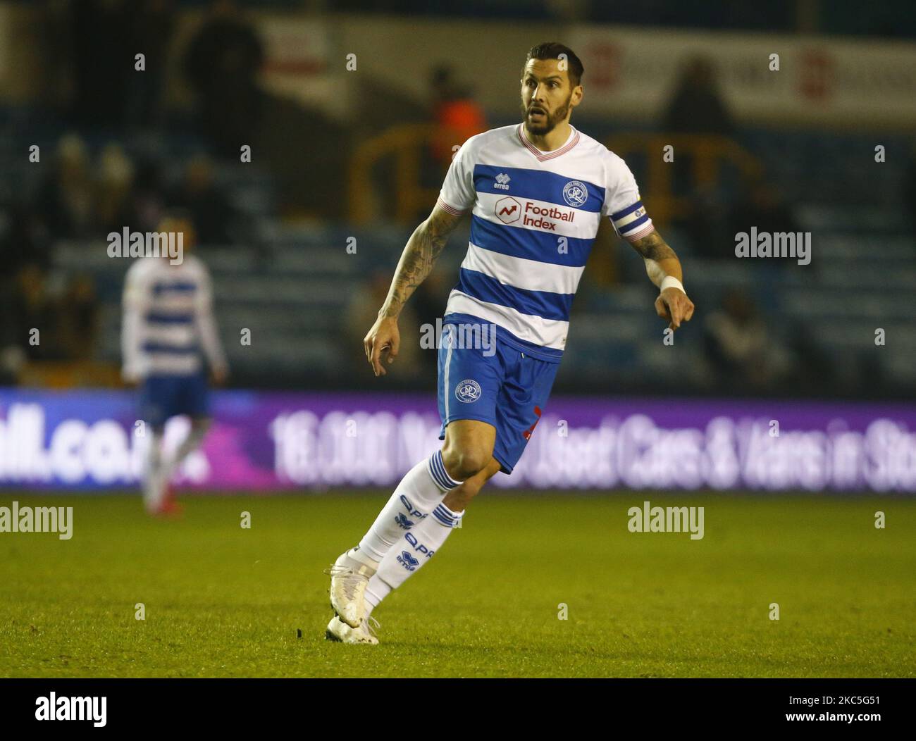 LONDON, United Kingdom, DECEMBER 08: Queens Park Rangers' Geoff Cameron during Sky Bet Championship between Millwall and of Queens Park Rangers at The Den Stadium, London on 08th December, 2020 (Photo by Action Foto Sport/NurPhoto) Stock Photo