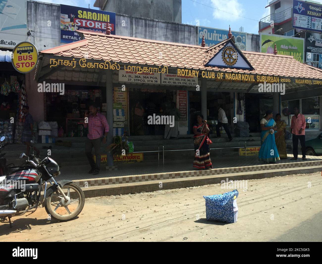 Shops in Nagercoil, Tamil Nadu, India. (Photo by Creative Touch Imaging