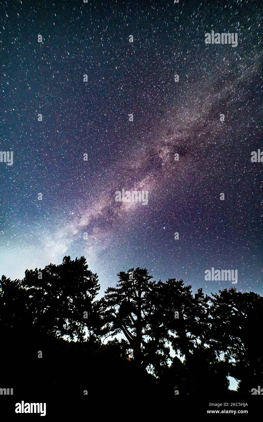 Milky Way captured with long exposure photography technique. Milkyway