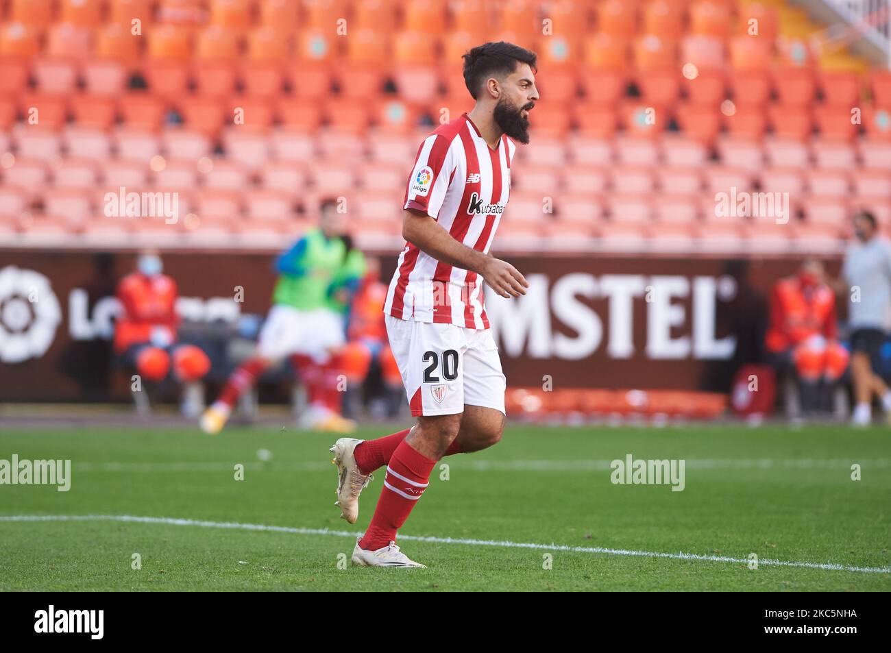 Asier Villalibre of Athletic Club during the La Liga match between Getafe  CF and Athletic Club played at Coliseum Alfonso Perez Stadium on November  29, 2020 in Madrid, Spain. (Photo by Ruben