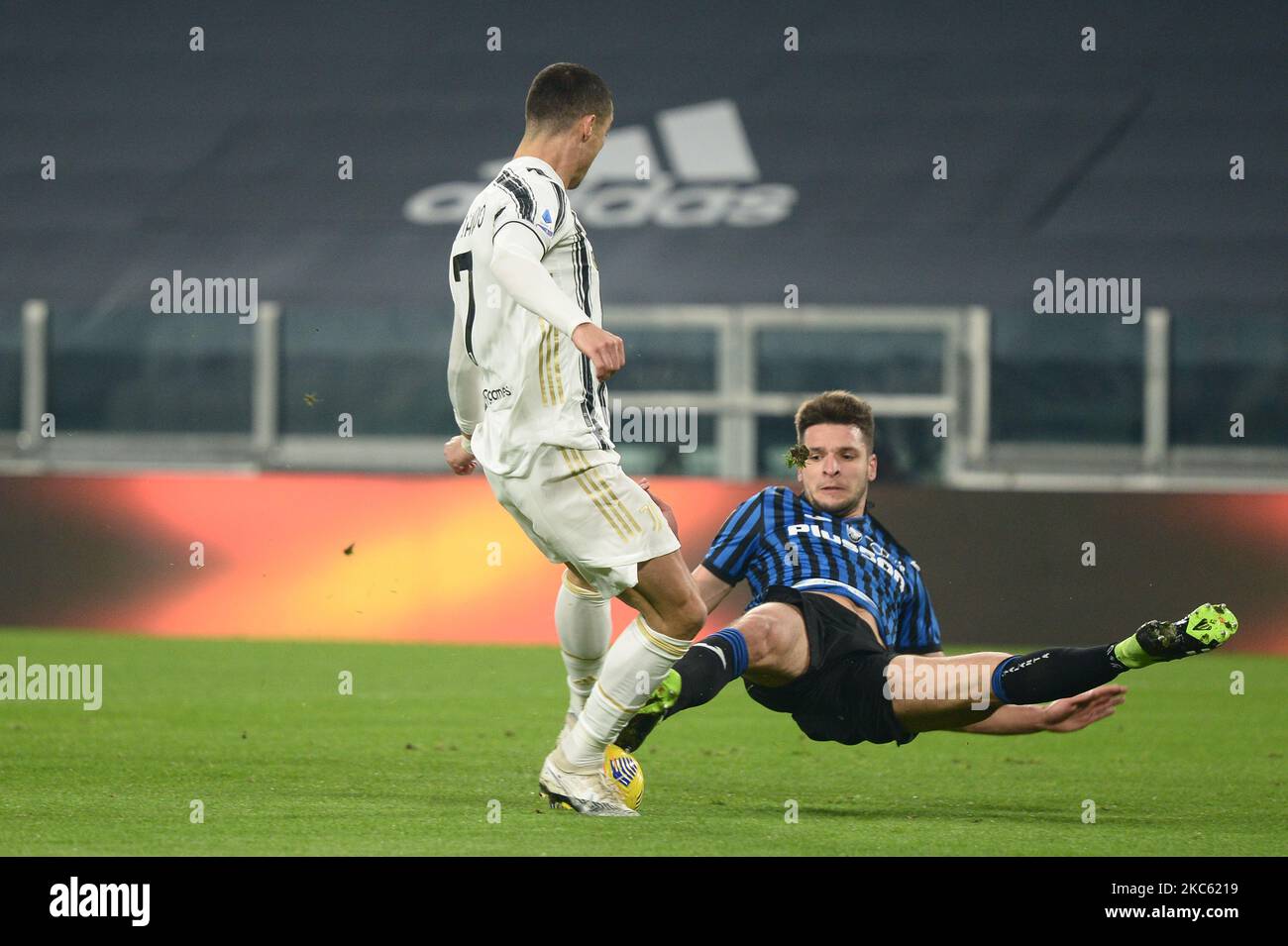 Cristiano Ronaldo Juventus Fc and Berat Djimsiti Atalanta during the Pre Season Friendly Game football match between Juve LM Stock Photo Alamy
