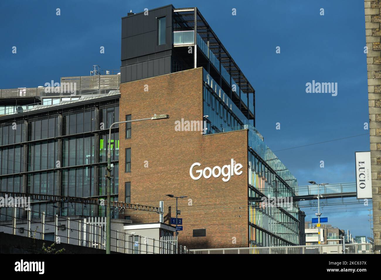 General view of Google EMEA offices, in the western part of the Grand Canal Docks, in Dublin. On Thursday, December 17, 2020, in Dublin, Ireland. (Photo by Artur Widak/NurPhoto) Stock Photo