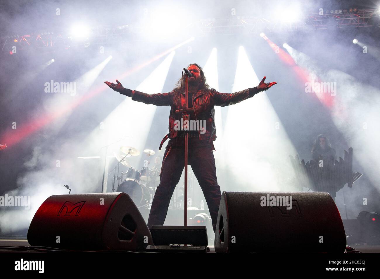 Portuguese band Moonspell, in a concert at the super bock arena, on