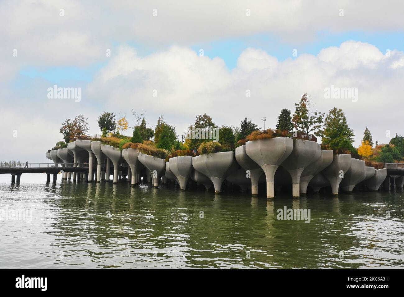 NEW YORK 24 OCT 2022 Little Island at Pier 55 is an artificial